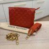 Louis Vuitton Lambskin Embossed Monogram Coussin PM Red