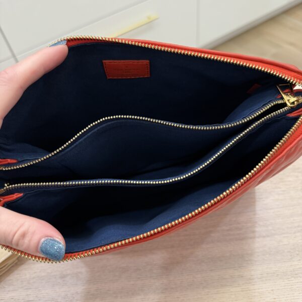 Louis Vuitton Lambskin Embossed Monogram Coussin PM Red