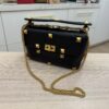 Valentino Garavani Nappa Large Roman Stud Shoulder Bag Black