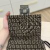 Fendi Zucchino Vitello Tube Messenger Bag Testa di Moro Beige