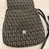Fendi Zucchino Vitello Tube Messenger Bag Testa di Moro Beige