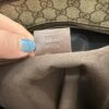 Gucci GG Supreme Monogram Medium Zippered Shopping Tote Dark Brown