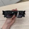 Fendi O'Lock Acetate Geometric Sunglasses Black