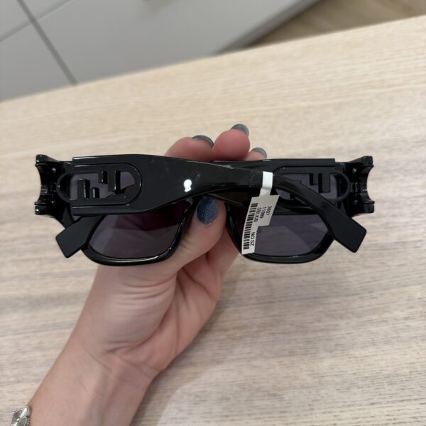Fendi O'Lock Acetate Geometric Sunglasses Black