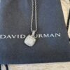 David Yurman Petite Albion Pendant Necklace Sterling Silver with Pavé Diamonds, 7mm