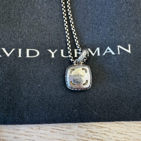 David Yurman Petite Albion Pendant Necklace Sterling Silver with Pavé Diamonds, 7mm
