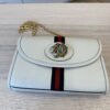 Gucci Rajah Web Chain Shoulder Bag Leather Small