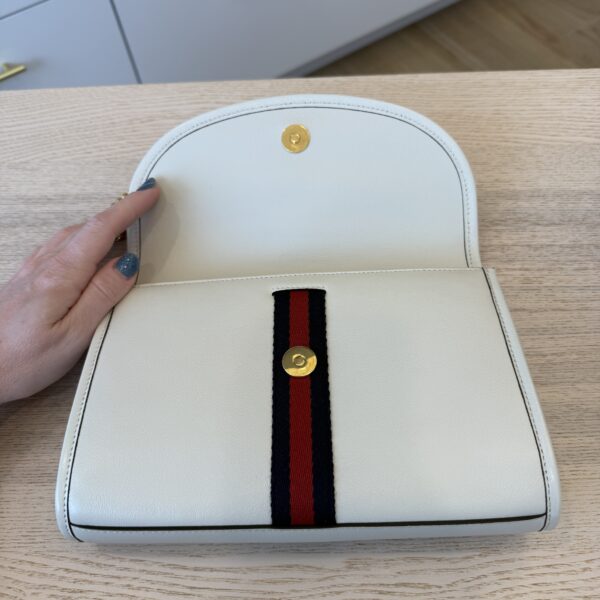 Gucci Rajah Web Chain Shoulder Bag Leather Small