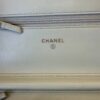 Chanel Metallic Patent Calfskin Quilted Boy Wallet on Chain WOC Light Grey