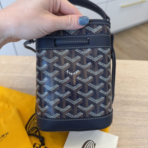 Goyard Goyardine Petit Flot Mini Bucket Bag Marine Bleu