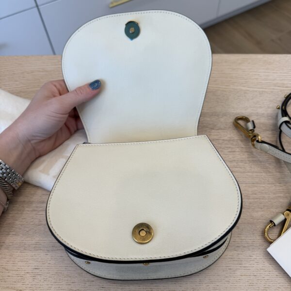 Chloe Calfskin Suede Small Nile Bracelet Bag White