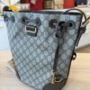 Gucci GG Supreme Monogram Neo Vintage Drawstring Bucket Backpack Beige New Acero Crop