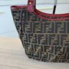 Fendi Zucca Chef Tote Bag in Brown and Red