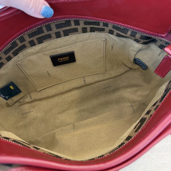 Fendi Zucca Chef Tote Bag in Brown and Red