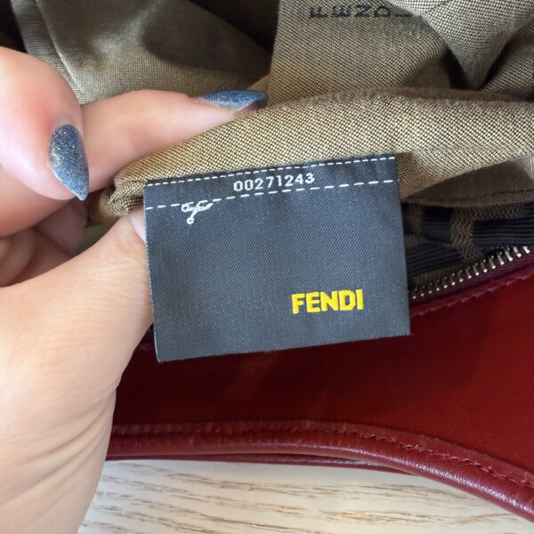 Fendi Zucca Chef Tote Bag in Brown and Red