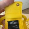 Fendi Recycled Plastic Vitello Liberty Matte Small Fendi Basket Limone