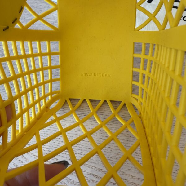 Fendi Recycled Plastic Vitello Liberty Matte Small Fendi Basket Limone