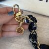 Louis Vuitton Empreinte Monogram Giant Onthego MM Navy and Creme and Silk Braided Bag Charm Multicolor