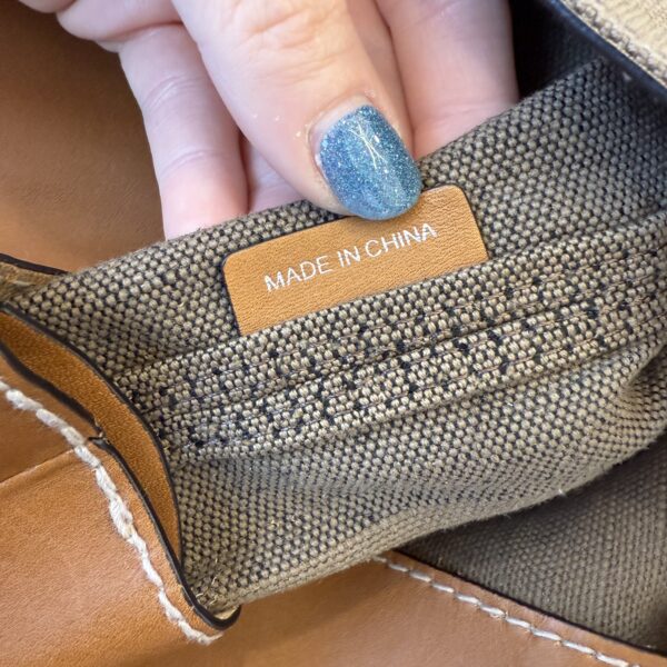 Burberry Canvas Mega Check Medium Ashby Hobo Saddle Brown