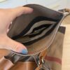 Burberry Canvas Mega Check Medium Ashby Hobo Saddle Brown
