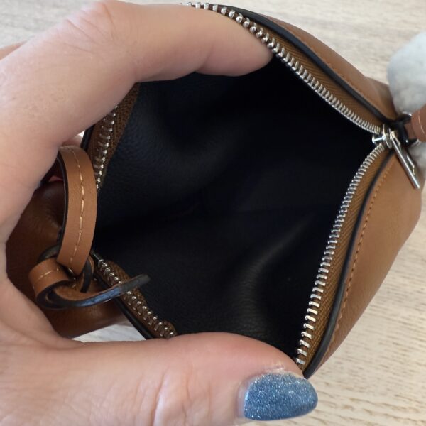 Loewe Calfskin Shearling Mini Bunny Western Crossbody Bag Walnut