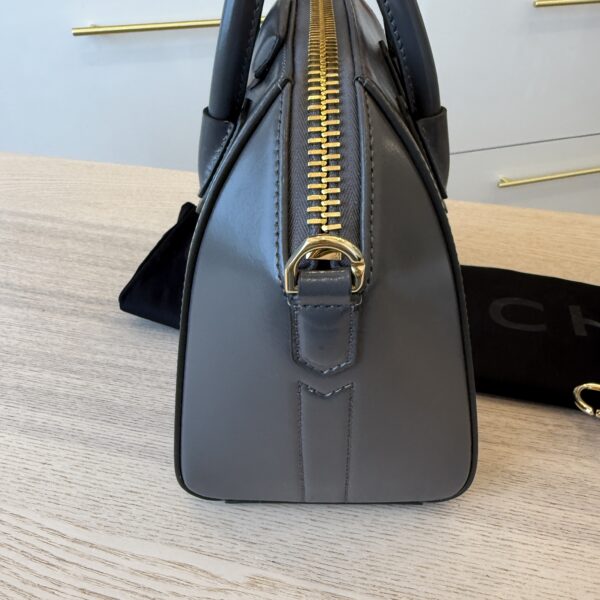 Givenchy New Mini Antigona bag in Box leather Dark Grey