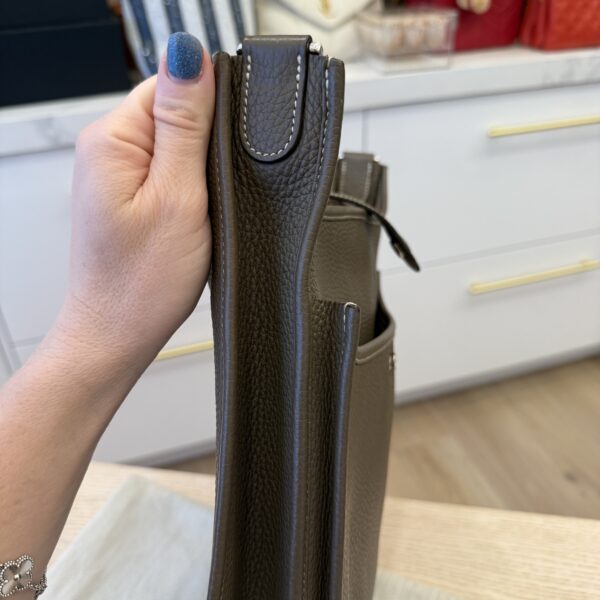 Hermes Taurillon Clemence Evelyne III PM Etoupe