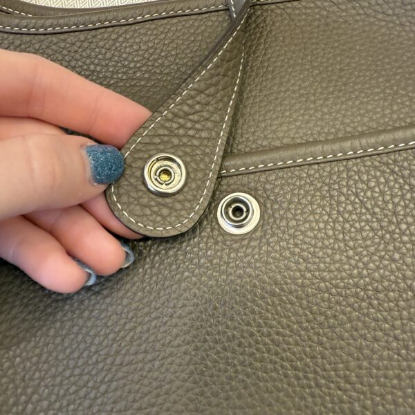 Hermes Taurillon Clemence Evelyne III PM Etoupe