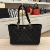 Chanel Calfskin Stitch Surpique Tote Black