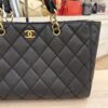 Chanel Calfskin Stitch Surpique Tote Black