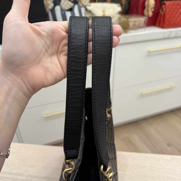 Chanel Calfskin Stitch Surpique Tote Black