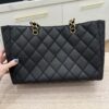 Chanel Calfskin Stitch Surpique Tote Black