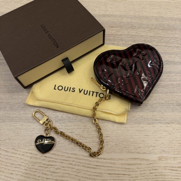 Louis Vuitton Heart Coin Purse Limited Edition Monogram Vernis Rayures