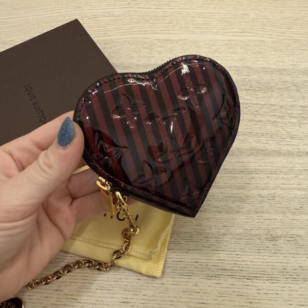 Louis Vuitton Heart Coin Purse Limited Edition Monogram Vernis Rayures