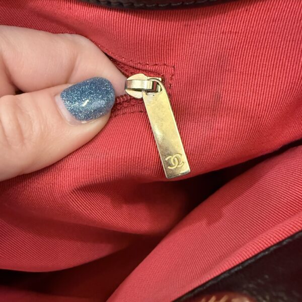 Chanel Shiny Aged Calfskin Quilted Large Shopping Bag Black