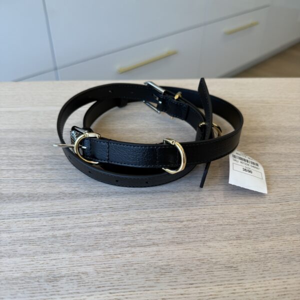 Givenchy 20MM Voyou V2 Calf Belt 36/90 CM Black