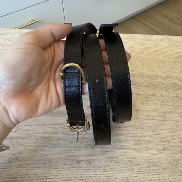 Givenchy 20MM Voyou V2 Calf Belt 36/90 CM Black