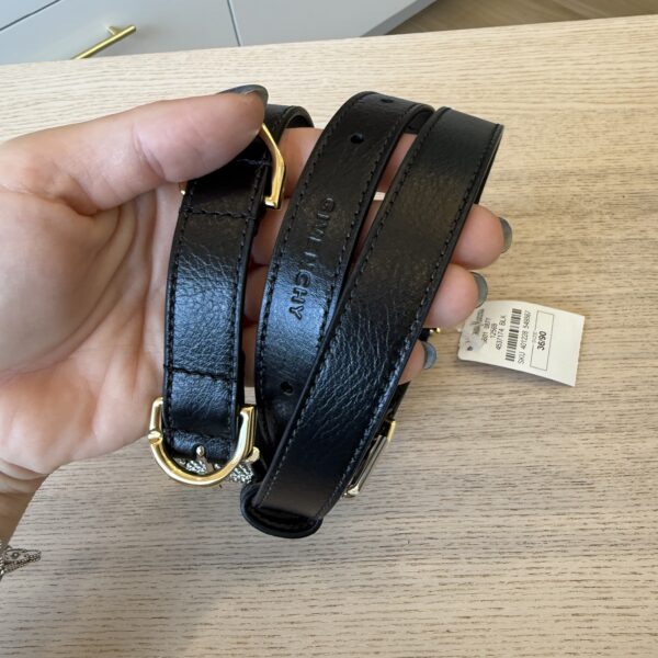 Givenchy 20MM Voyou V2 Calf Belt 36/90 CM Black