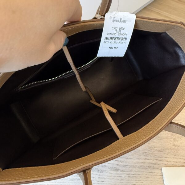 The Row Day Luxe Small Matte Grain Calfskin Leather Sandpit