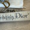 Christian Dior Oblique Embroidered Saddle Bag Gray w/ Strap