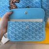 Goyard Goyardine Embroidered Seahorse Reversible Anjou PM Turquoise