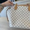 Louis Vuitton Damier Azur Neverfull MM NM Rose Ballerine