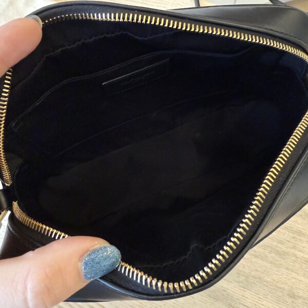 Saint Laurent Calfskin Monogram Lou Camera Black Gold Hardware