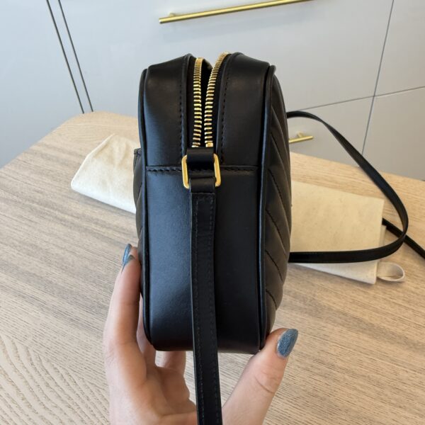 Saint Laurent Calfskin Monogram Lou Camera Black Gold Hardware