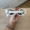 Celine Sunglasses Triomphe White Silver Hardware