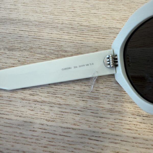 Celine Sunglasses Triomphe White Silver Hardware
