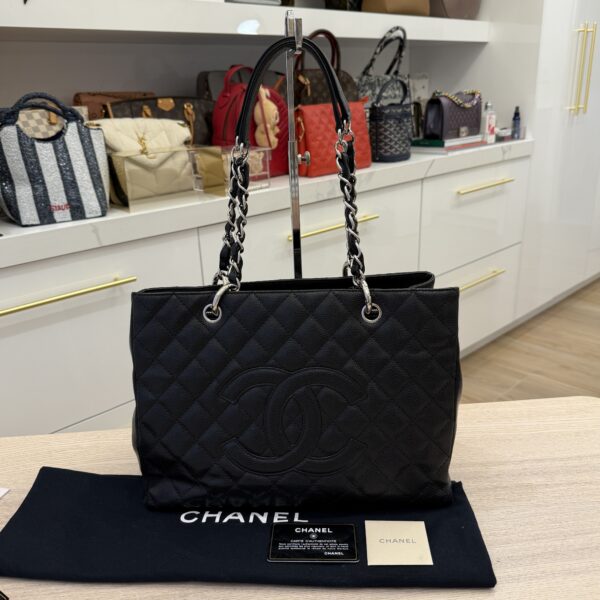 Chanel Grand Shopping Tote Quilted Caviar Black