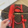 Louis Vuitton Coquelicot Monogram Canvas Keepall Bandouliere 50 Bag