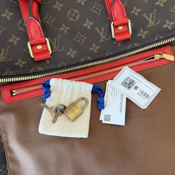 Louis Vuitton Coquelicot Monogram Canvas Keepall Bandouliere 50 Bag