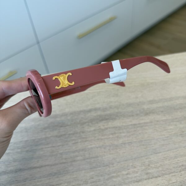 Celine Sunglasses Triomphe Oval Shiny Pink Smoke